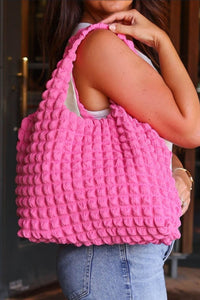 Rose knitted bag